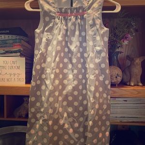 Kelly’s kids polka dot gray dress